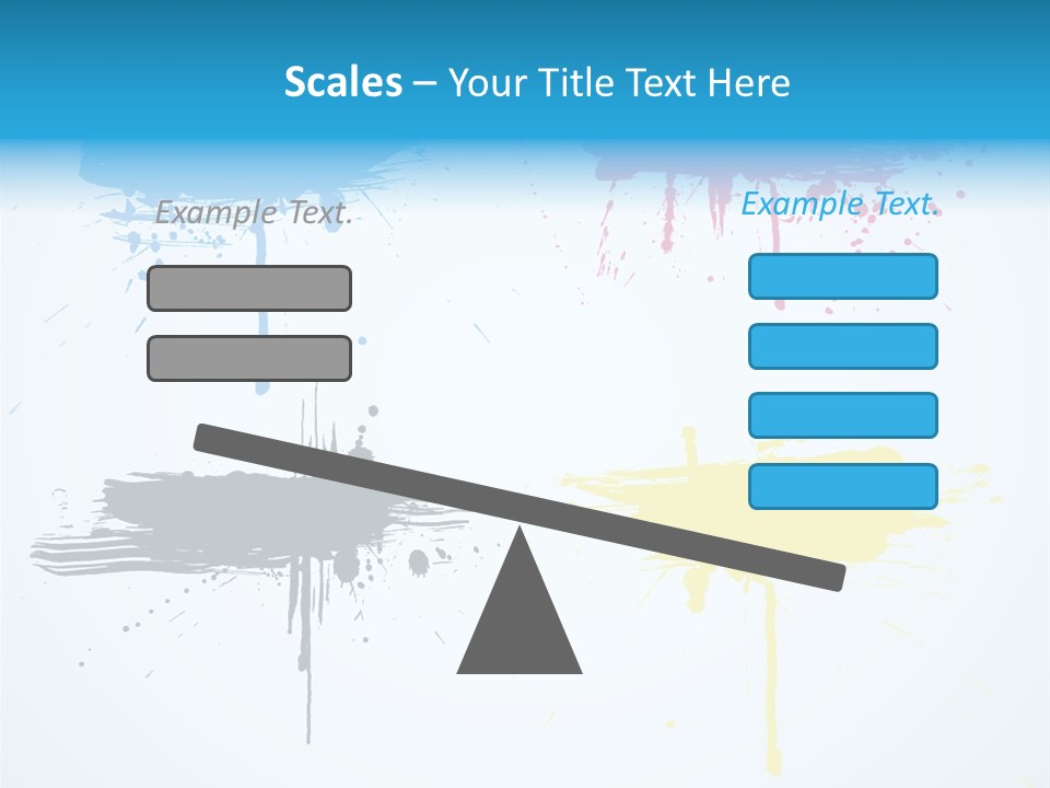 Drip Cyan Artistic PowerPoint Template
