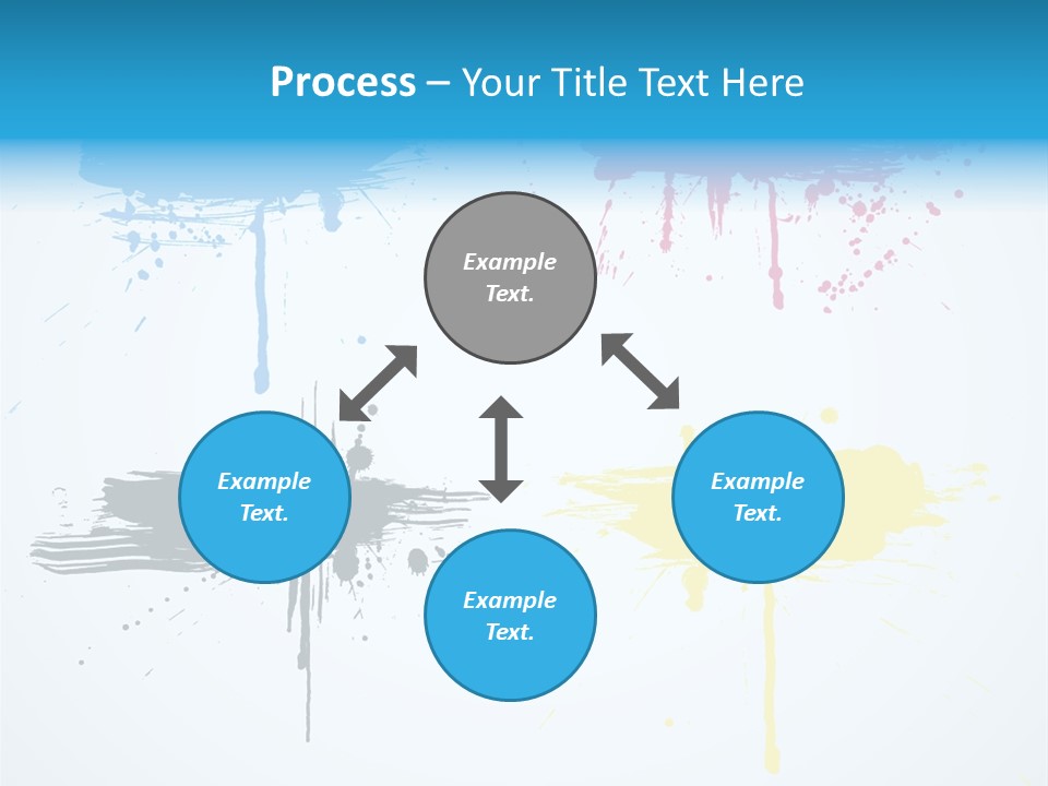 Drip Cyan Artistic PowerPoint Template