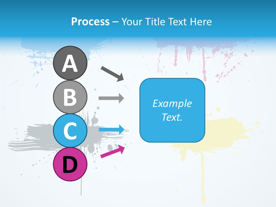 Drip Cyan Artistic PowerPoint Template