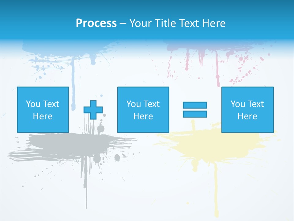 Drip Cyan Artistic PowerPoint Template