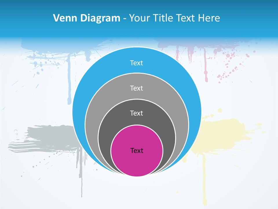 Drip Cyan Artistic PowerPoint Template