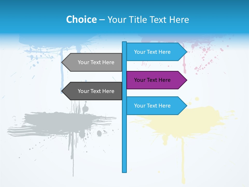 Drip Cyan Artistic PowerPoint Template