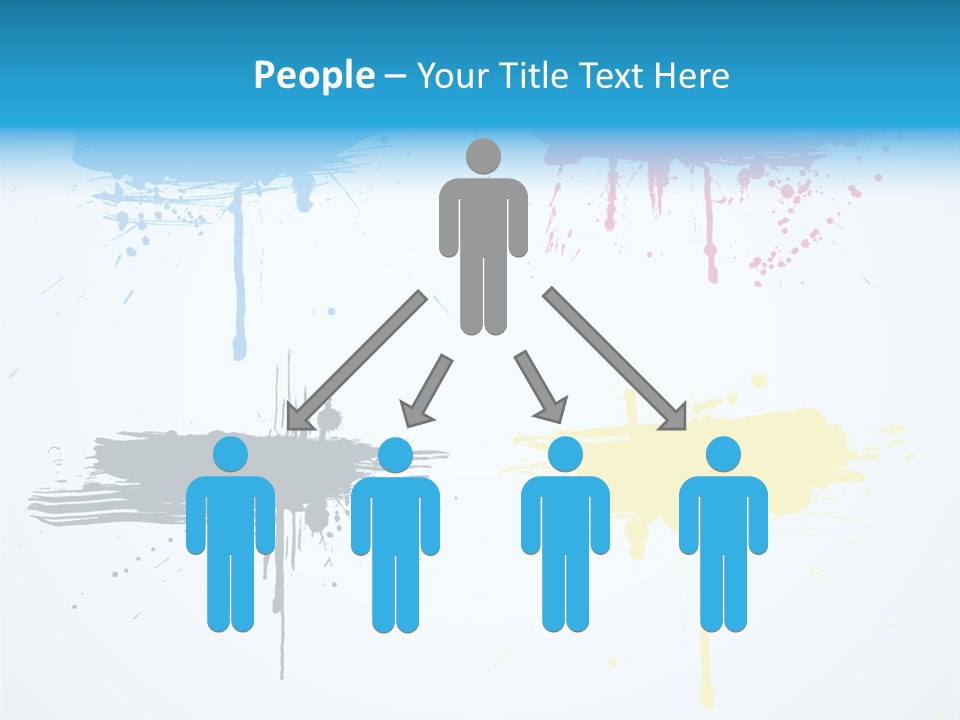 Drip Cyan Artistic PowerPoint Template