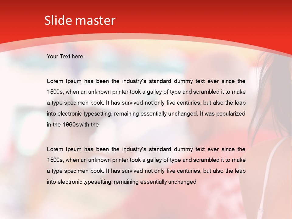 A Woman In A White Top Is Smiling PowerPoint Template