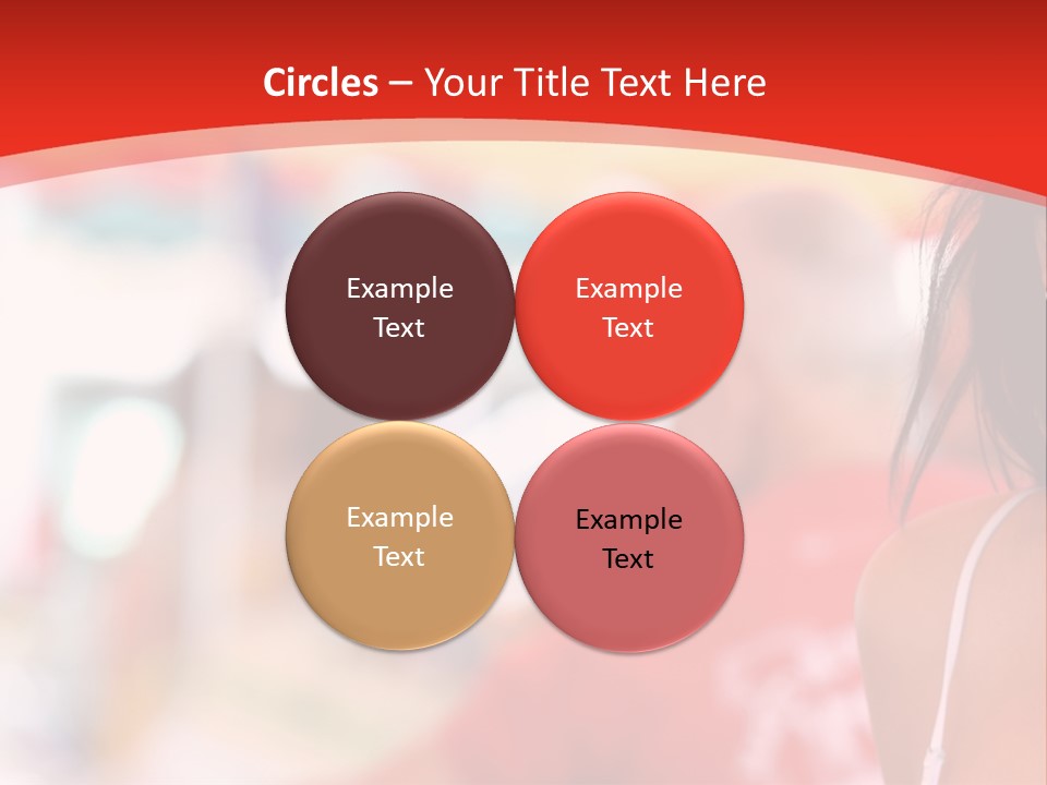 A Woman In A White Top Is Smiling PowerPoint Template