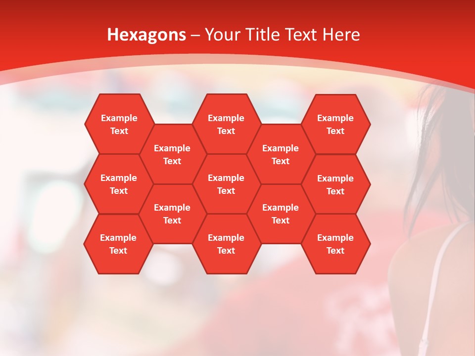 A Woman In A White Top Is Smiling PowerPoint Template