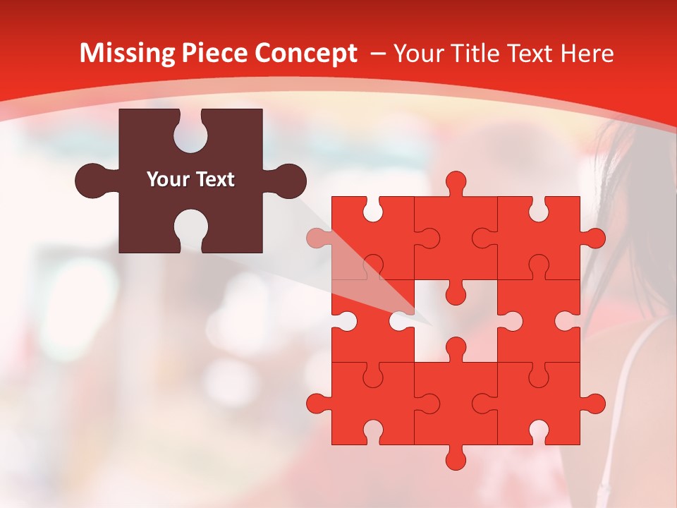 A Woman In A White Top Is Smiling PowerPoint Template