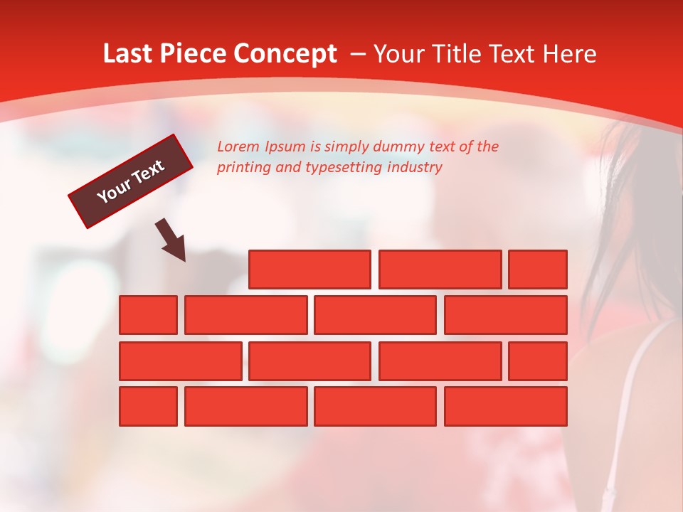 A Woman In A White Top Is Smiling PowerPoint Template