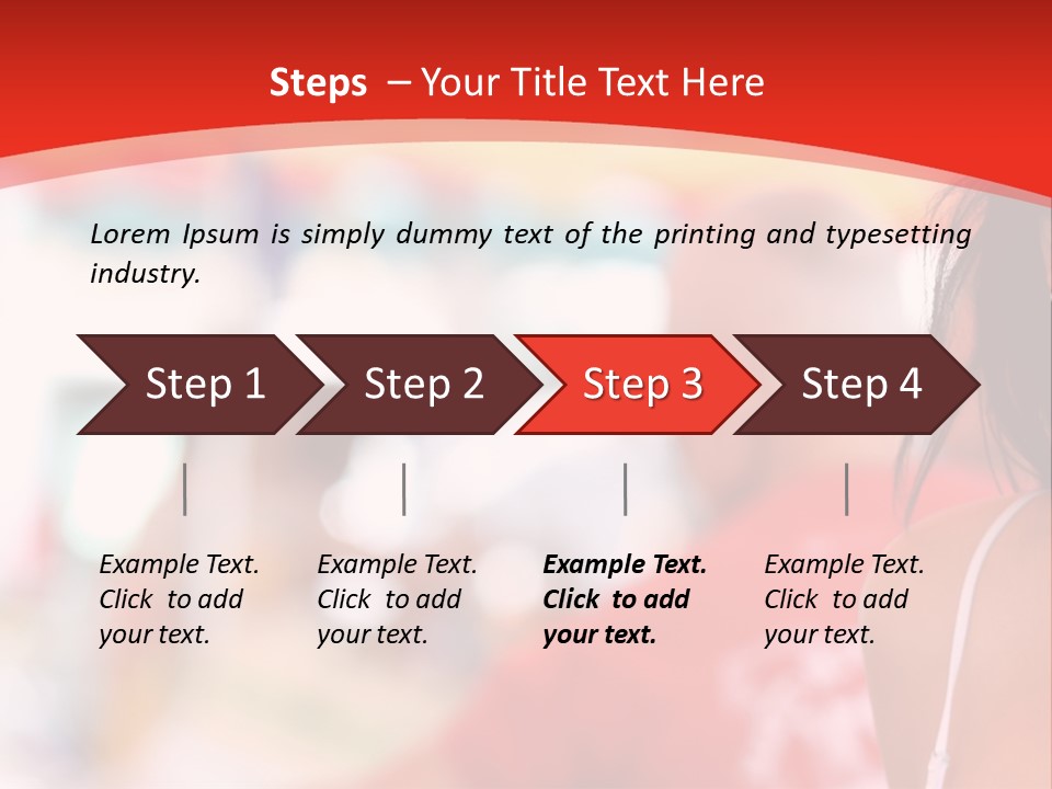 A Woman In A White Top Is Smiling PowerPoint Template