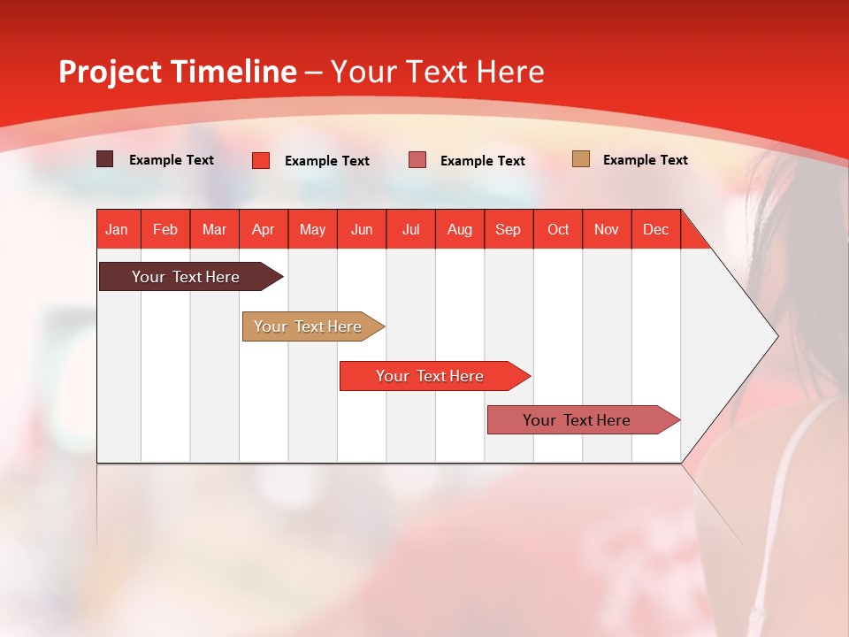 A Woman In A White Top Is Smiling PowerPoint Template