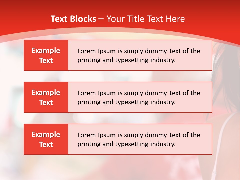 A Woman In A White Top Is Smiling PowerPoint Template