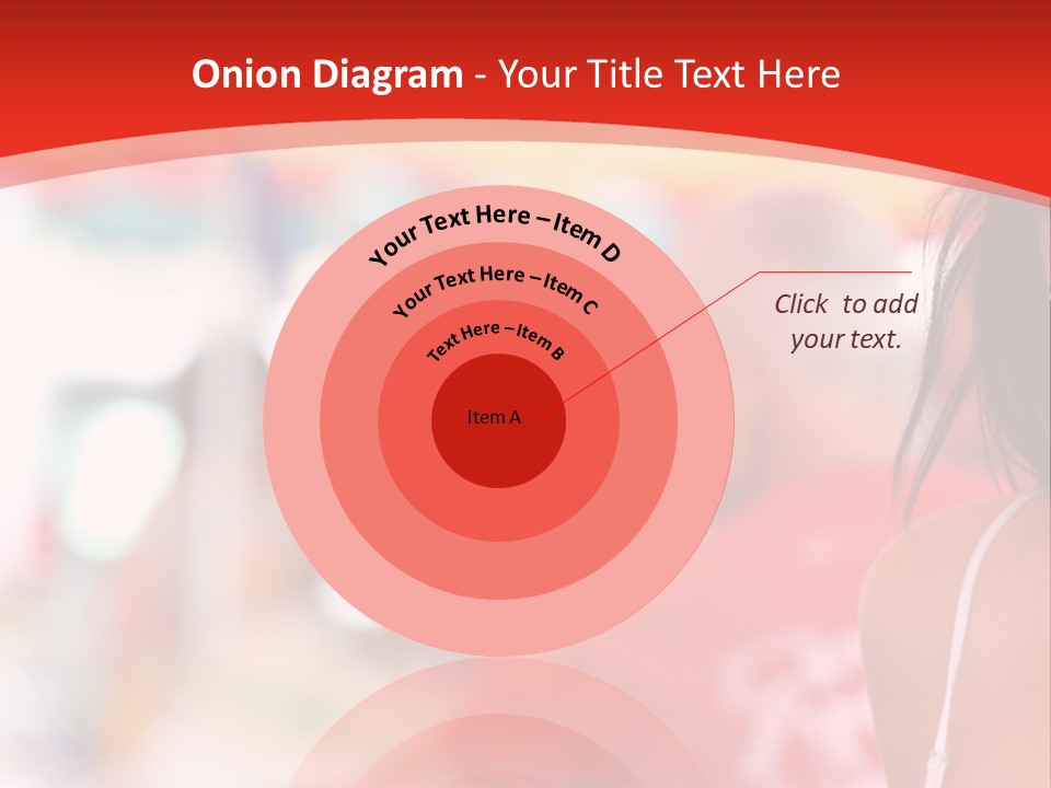 A Woman In A White Top Is Smiling PowerPoint Template