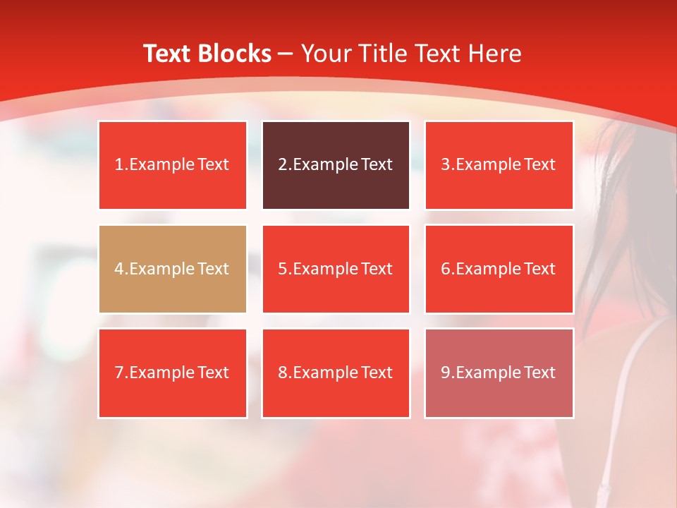 A Woman In A White Top Is Smiling PowerPoint Template