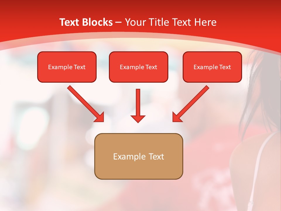 A Woman In A White Top Is Smiling PowerPoint Template
