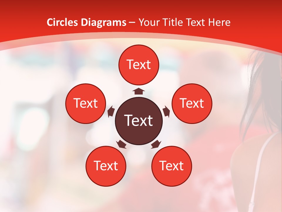 A Woman In A White Top Is Smiling PowerPoint Template