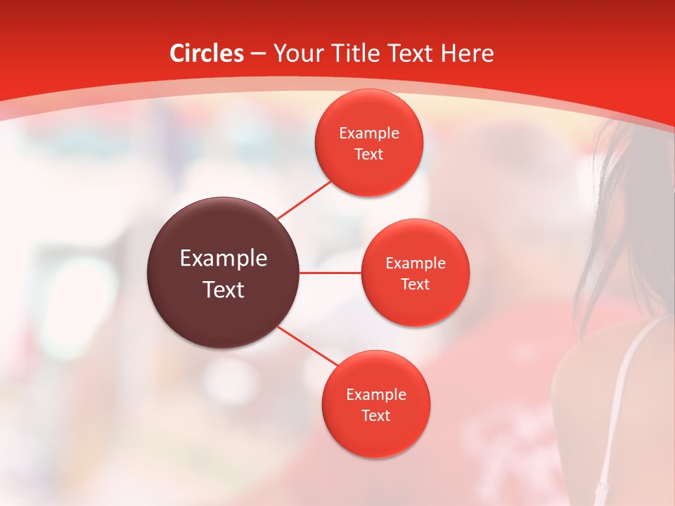 A Woman In A White Top Is Smiling PowerPoint Template