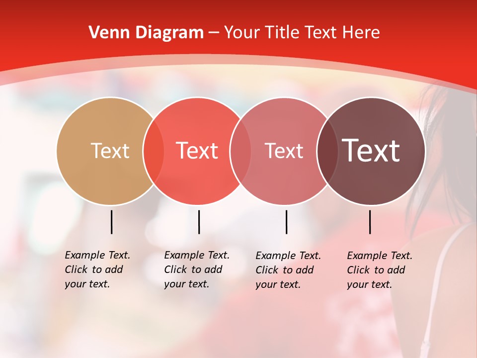 A Woman In A White Top Is Smiling PowerPoint Template