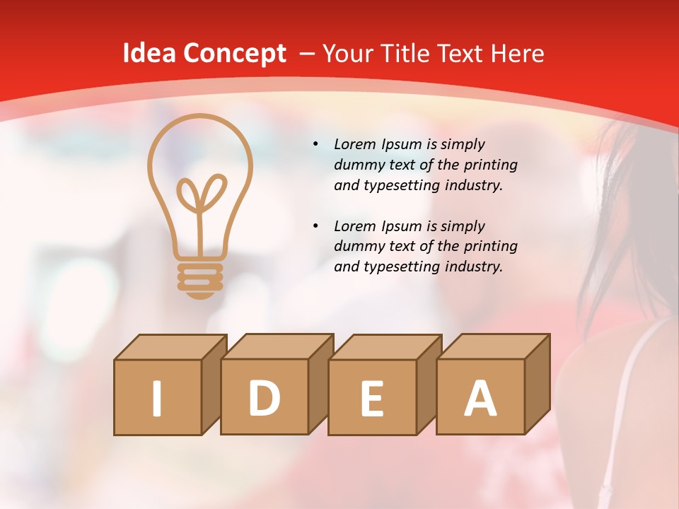 A Woman In A White Top Is Smiling PowerPoint Template