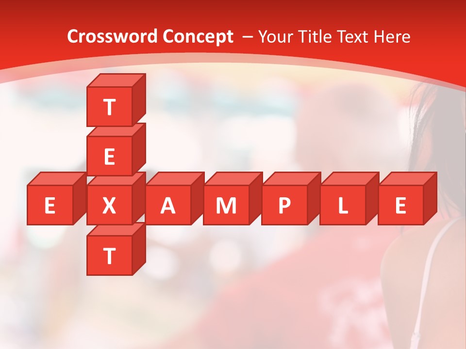 A Woman In A White Top Is Smiling PowerPoint Template