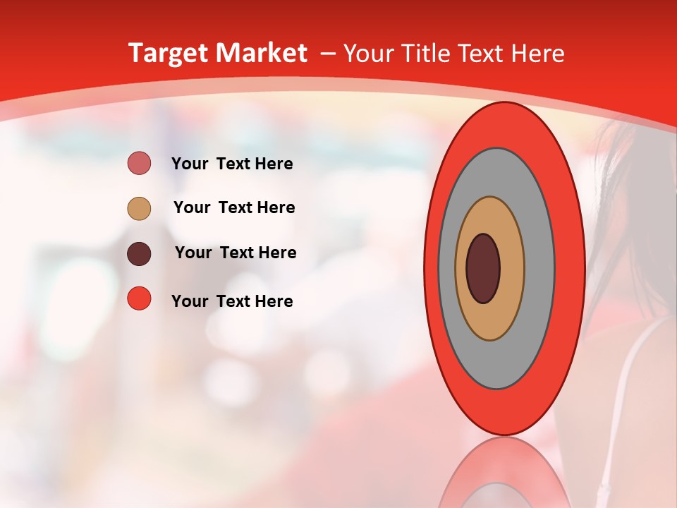 A Woman In A White Top Is Smiling PowerPoint Template