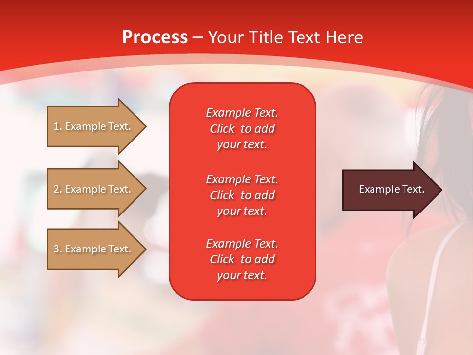 A Woman In A White Top Is Smiling PowerPoint Template