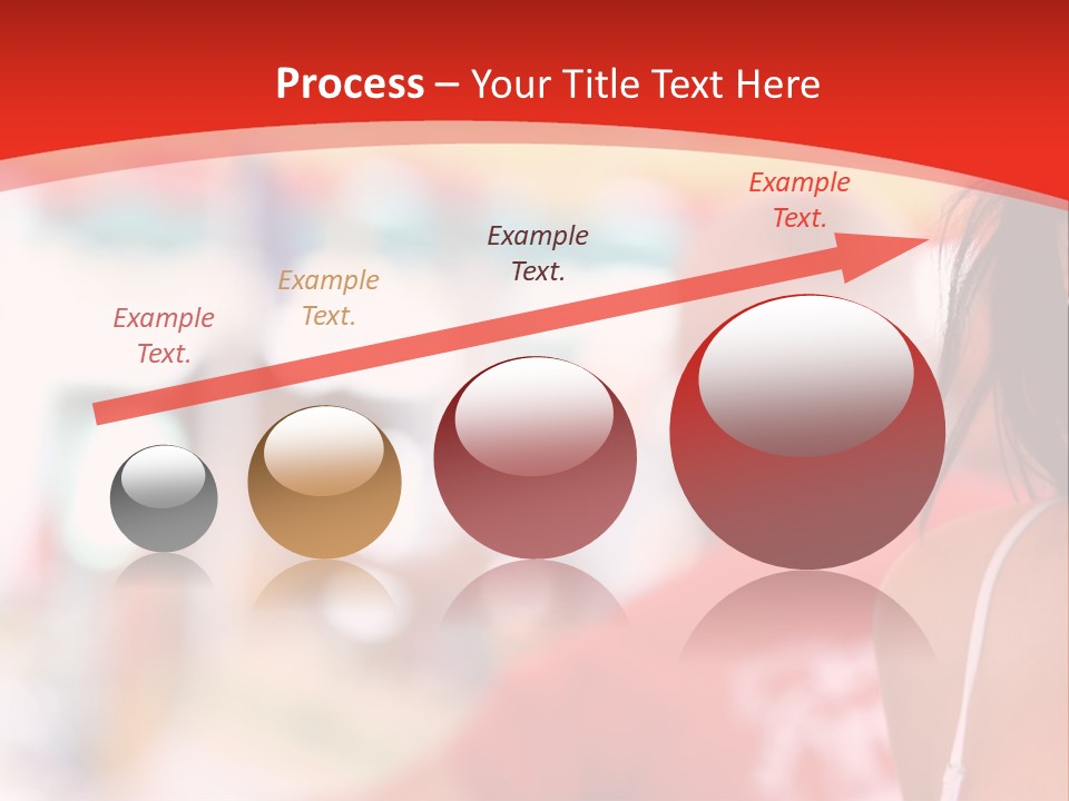 A Woman In A White Top Is Smiling PowerPoint Template