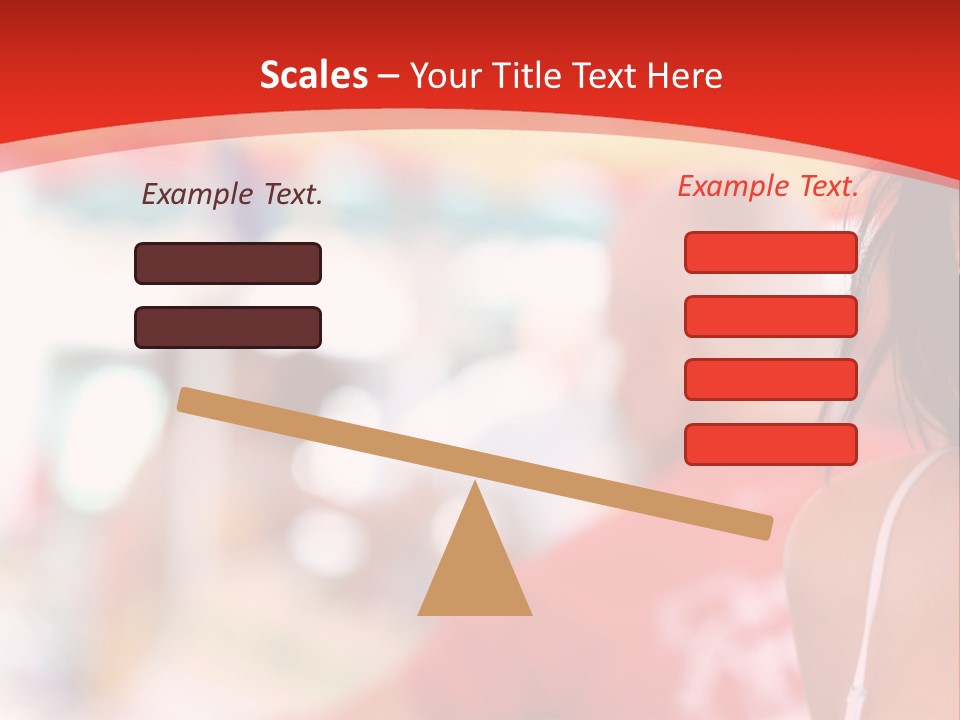 A Woman In A White Top Is Smiling PowerPoint Template