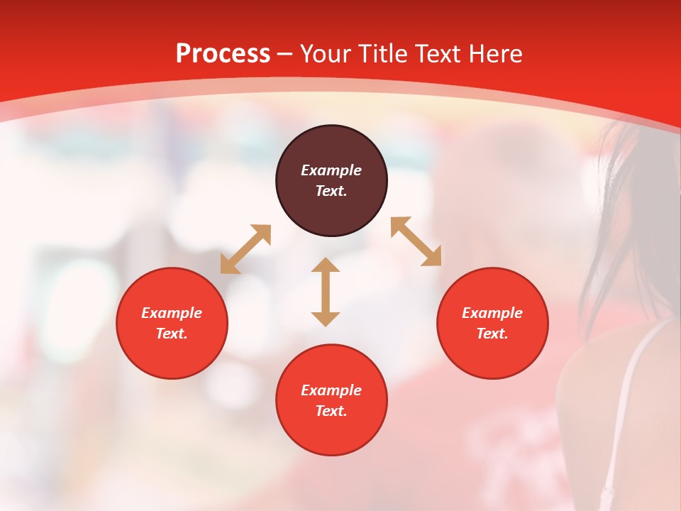 A Woman In A White Top Is Smiling PowerPoint Template