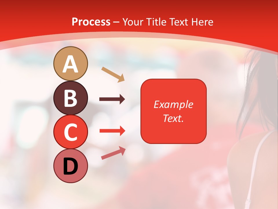 A Woman In A White Top Is Smiling PowerPoint Template