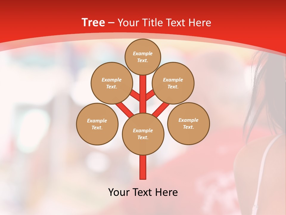 A Woman In A White Top Is Smiling PowerPoint Template