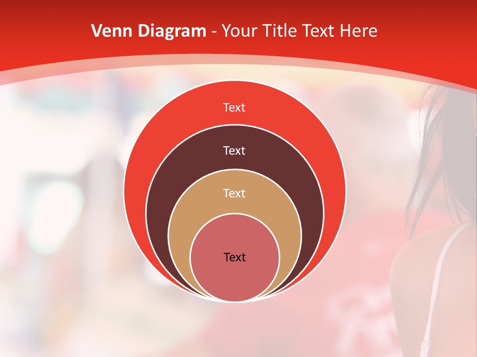 A Woman In A White Top Is Smiling PowerPoint Template