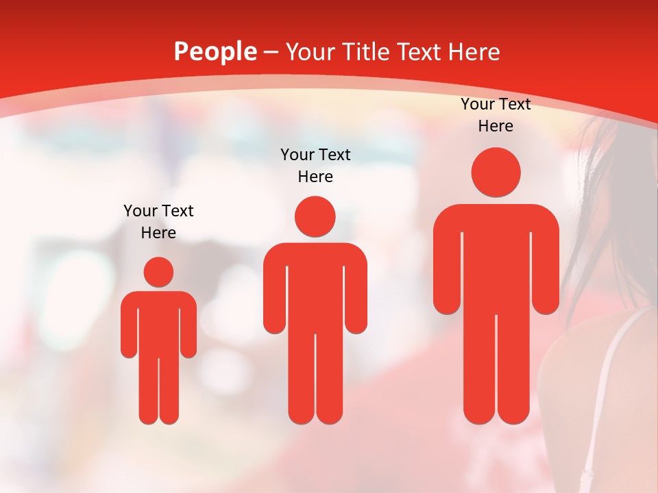 A Woman In A White Top Is Smiling PowerPoint Template