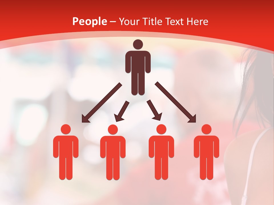 A Woman In A White Top Is Smiling PowerPoint Template