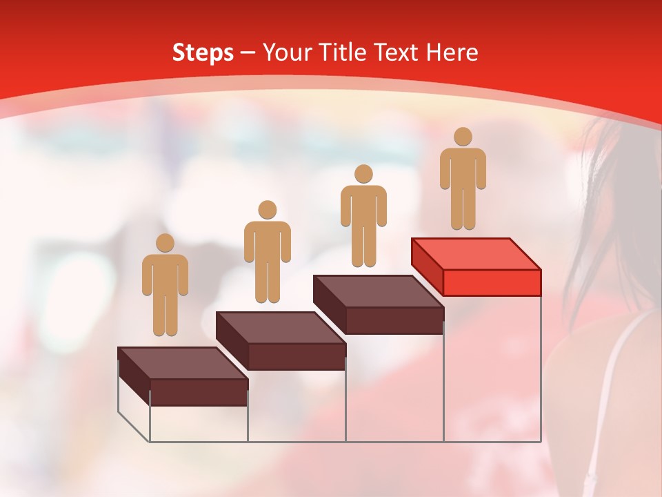 A Woman In A White Top Is Smiling PowerPoint Template