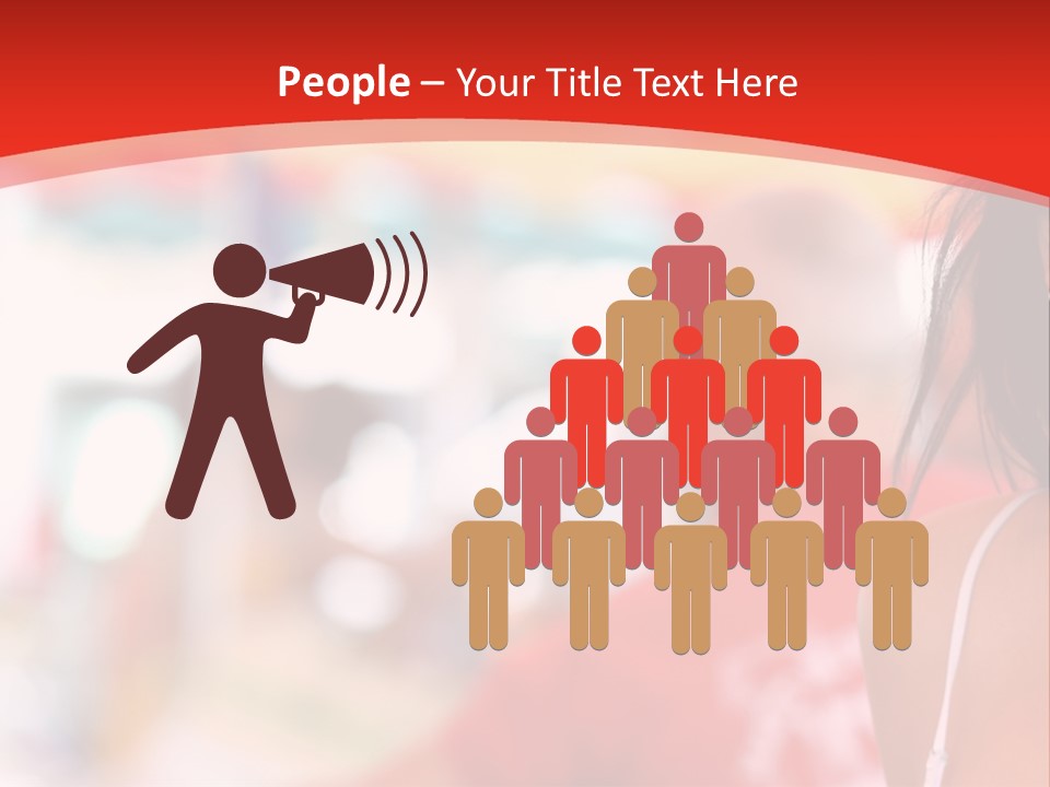 A Woman In A White Top Is Smiling PowerPoint Template