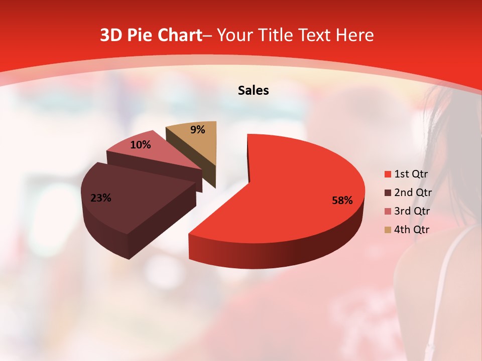 A Woman In A White Top Is Smiling PowerPoint Template