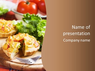 Vertical Vegetarian Food Mini Pie PowerPoint Template