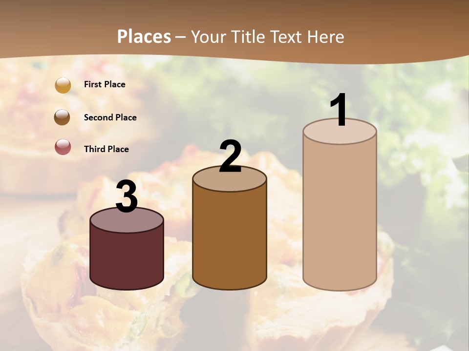 Vertical Vegetarian Food Mini Pie PowerPoint Template