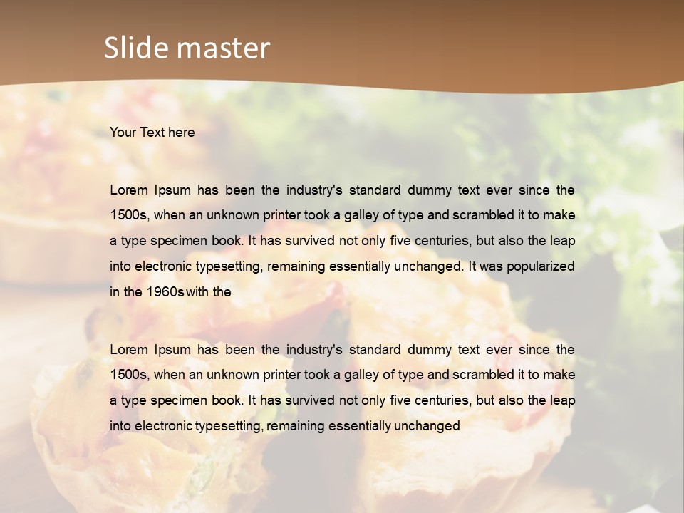 Vertical Vegetarian Food Mini Pie PowerPoint Template