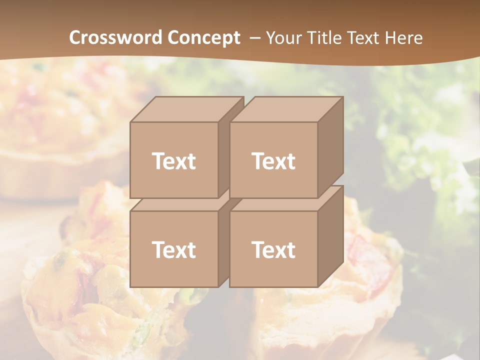Vertical Vegetarian Food Mini Pie PowerPoint Template