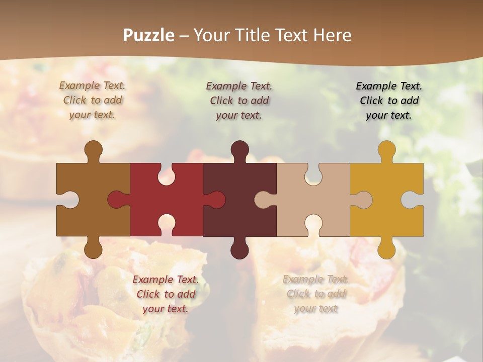 Vertical Vegetarian Food Mini Pie PowerPoint Template