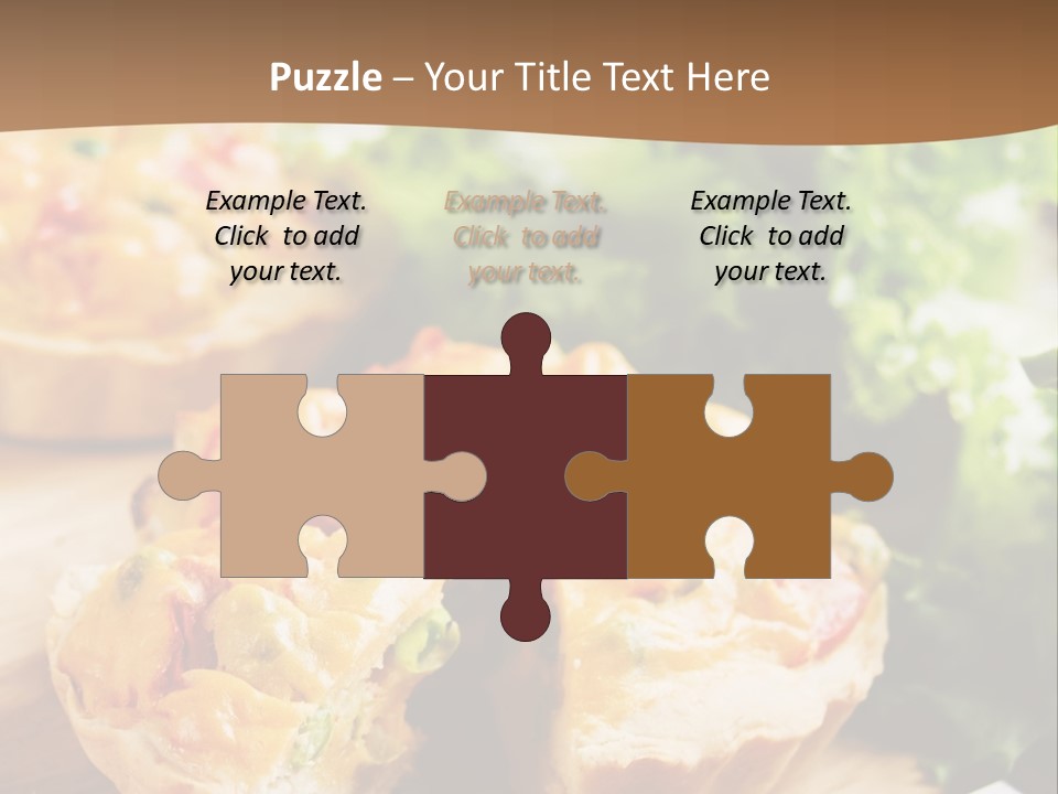 Vertical Vegetarian Food Mini Pie PowerPoint Template