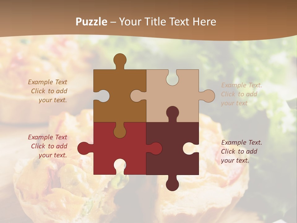 Vertical Vegetarian Food Mini Pie PowerPoint Template