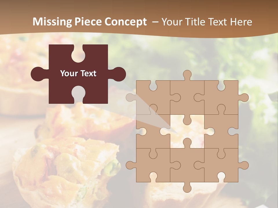 Vertical Vegetarian Food Mini Pie PowerPoint Template