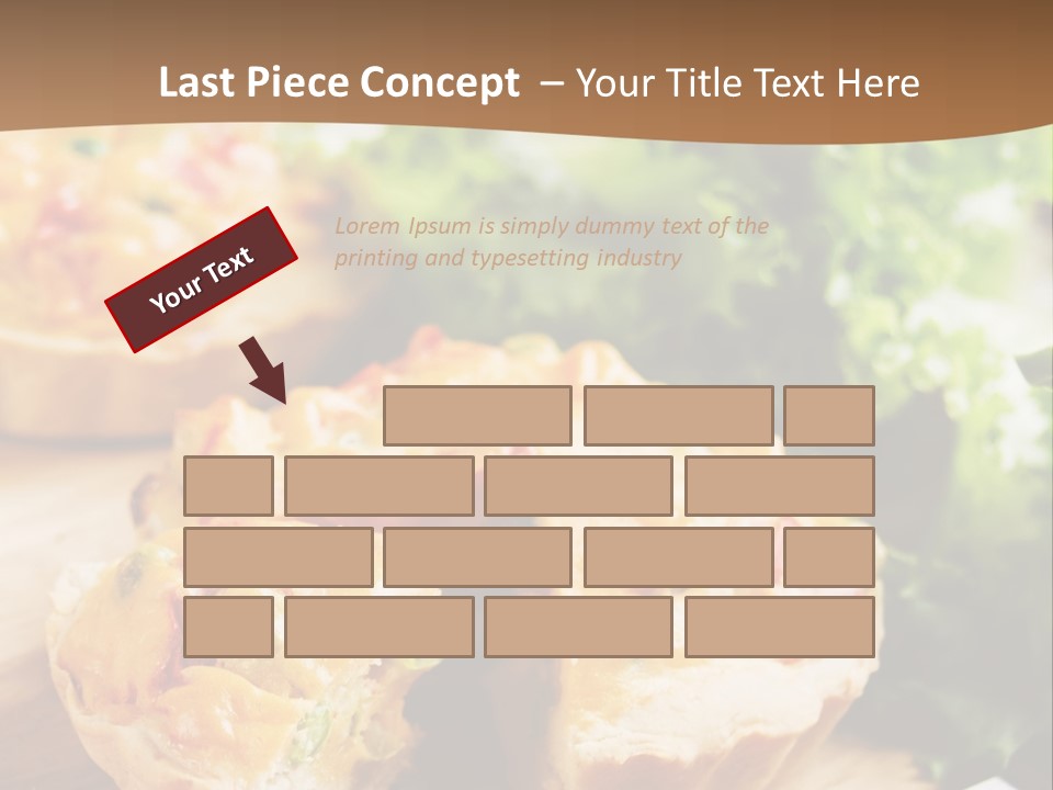 Vertical Vegetarian Food Mini Pie PowerPoint Template