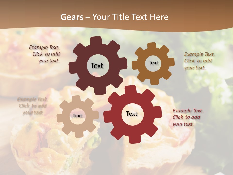 Vertical Vegetarian Food Mini Pie PowerPoint Template