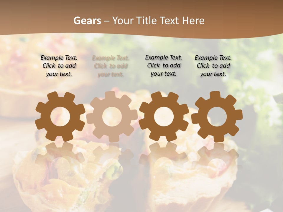 Vertical Vegetarian Food Mini Pie PowerPoint Template