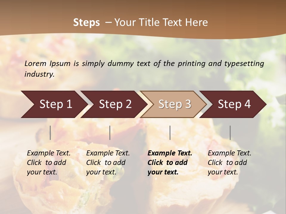 Vertical Vegetarian Food Mini Pie PowerPoint Template