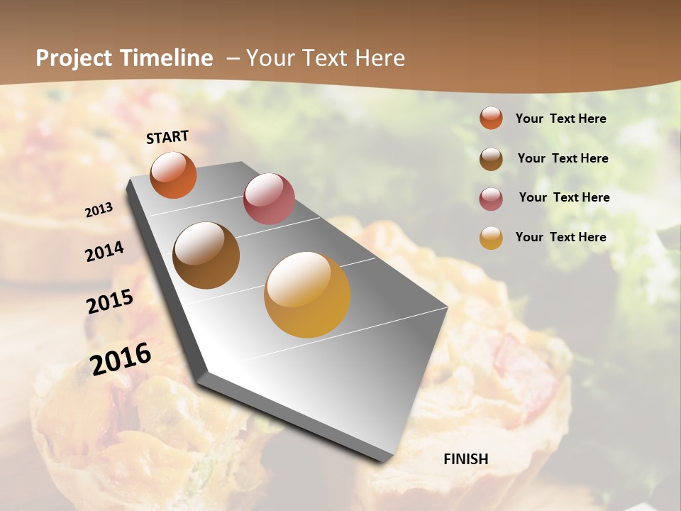 Vertical Vegetarian Food Mini Pie PowerPoint Template