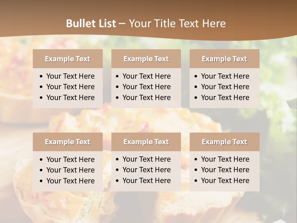 Vertical Vegetarian Food Mini Pie PowerPoint Template